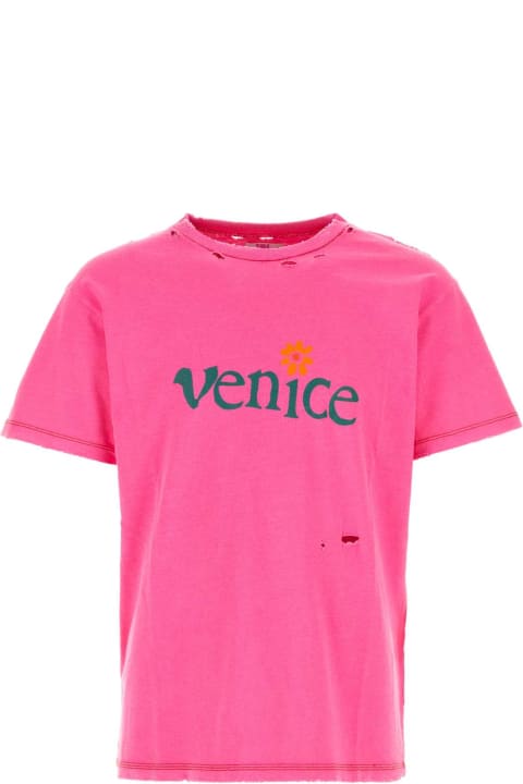 ERL for Men ERL Fluo Pink Cotton Blend T-shirt