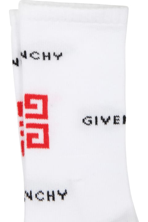 Shoes for Boys Givenchy White Socks For Boy With Logo