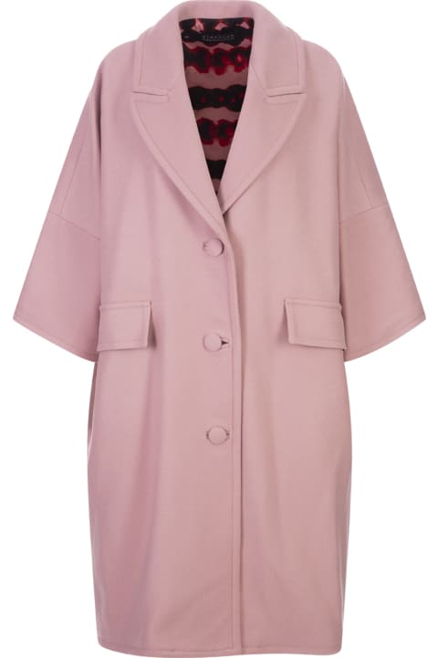 Gianluca Capannolo Coats & Jackets for Women Gianluca Capannolo Pink Wool Midi Coat