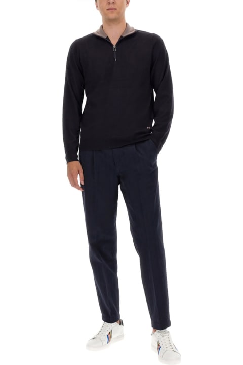 PS by Paul Smith Sweaters for Men PS by Paul Smith Jersey With Logo Embroidery