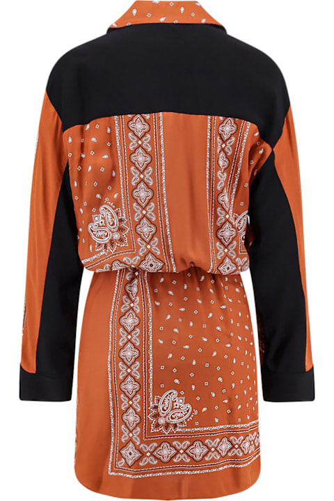 Pinko Dresses for Women Pinko Mesopotamia Viscose Dress With Bandana Print And Georgette Profiles