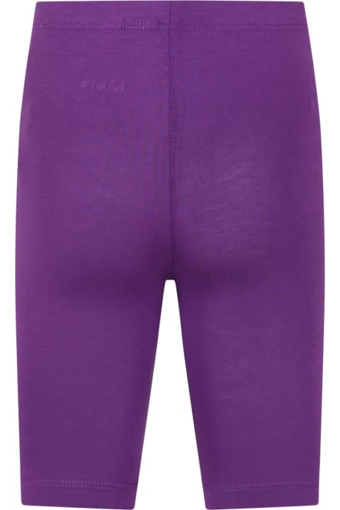 Fashion for Kids Molo Purple Leggings For Girl With Writing