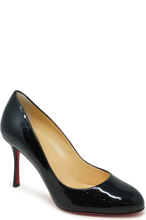 Christian Louboutin High-Heeled Shoes for Women Christian Louboutin Christian Louboutin Black Patent Dolly Pumps 85