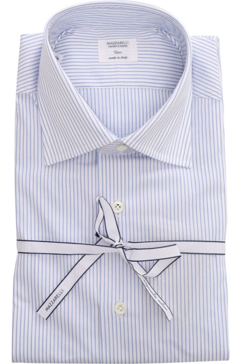 Mazzarelli قمصان لـ القسم الرجالي Mazzarelli Striped Cotton Shirt