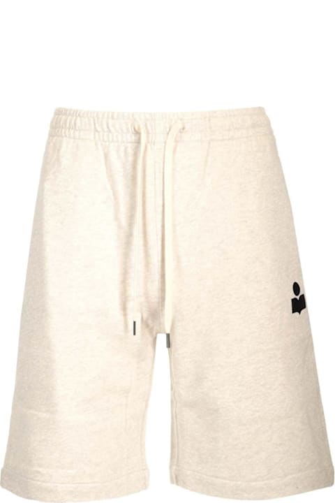 Isabel Marant Pants for Men Isabel Marant Mahelo Logo Printed Drawstring Shorts