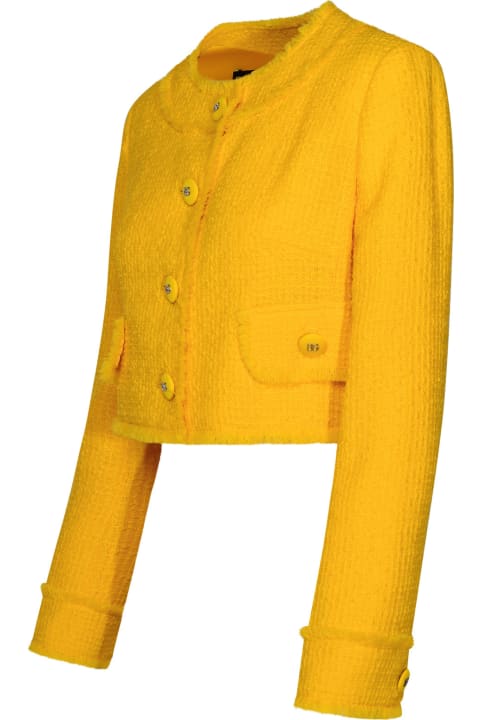 Sweaters for Women Dolce & Gabbana Yellow Wool Jacket