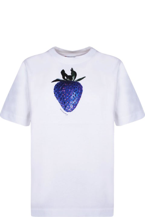ウィメンズ Burberryのトップス Burberry Strawberry-printed Crewneck T-shirt