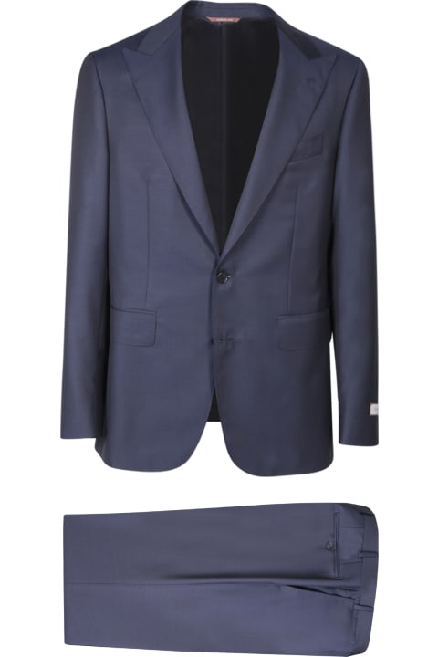 Canali Suits for Men Canali Travel Single-breasted Blue Jacket