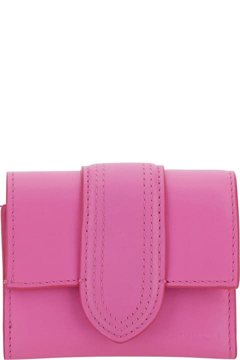 Accessories Sale for Women Jacquemus 'le Compact Bambino' Pink Wallet With Magnetic Closure In Leather Woman