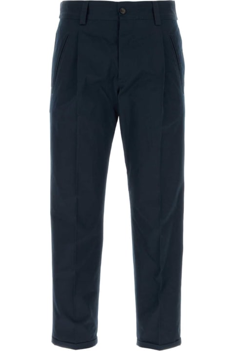 Clothing for Men PT01 Navy Blue Cotton Pant