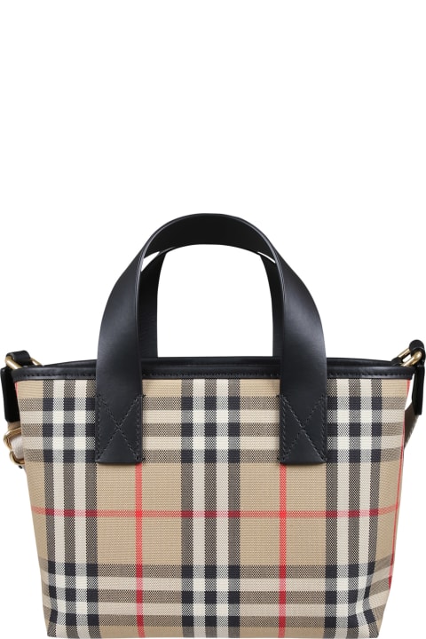 Burberry for Kids Burberry Beige Bag For Girl With Vintage Check