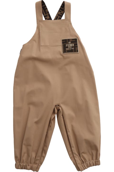 Fendi Bodysuits & Sets for Baby Girls Fendi Fendi Brown Dungarees
