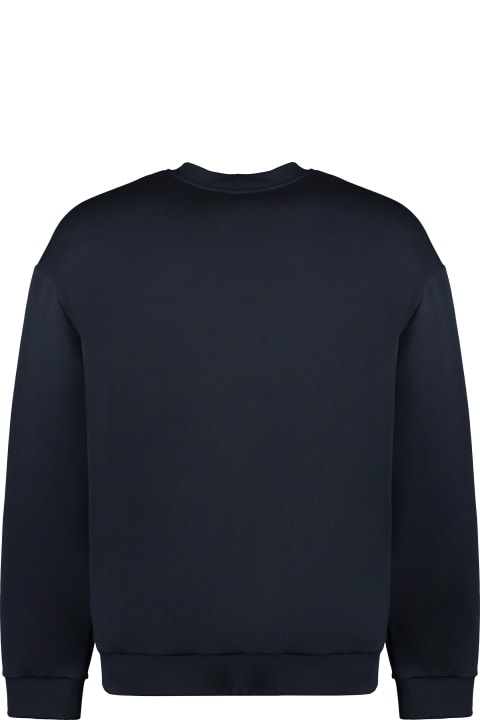 Giorgio Armani Fleeces & Tracksuits for Men Giorgio Armani Embroidered Logo Crew-neck Sweatshirt