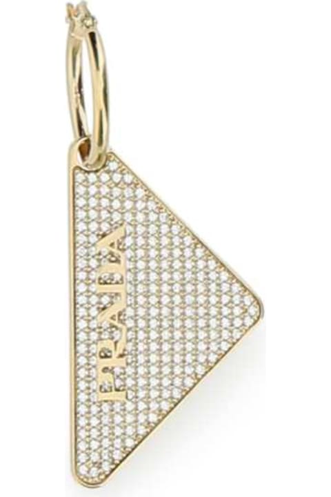 Prada for Women Prada Gold 925 Silver Symbole Single Left Earring