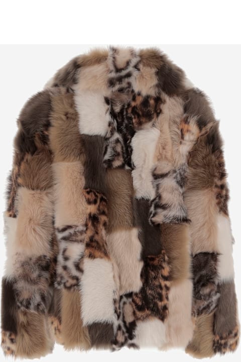Blancha Coats & Jackets for Women Blancha Color-block Shearling Jacket