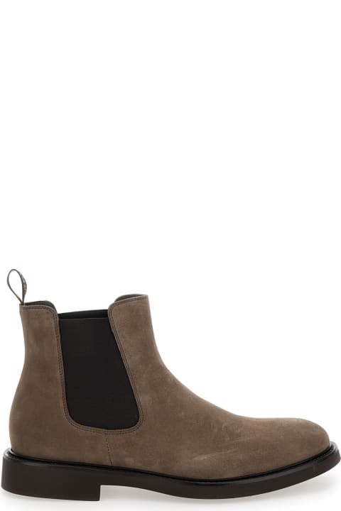 Doucal's Boots for Men Doucal's 'beatles' Brown Chelsea Boots In Suede Man