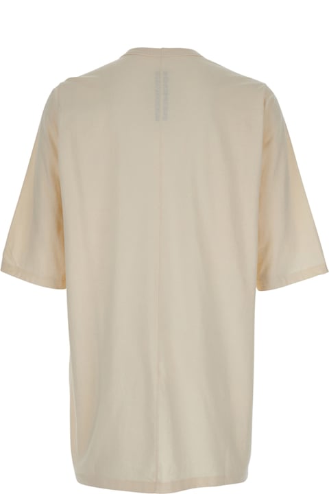 Homeware Rick Owens 
jumbo
 White Round Neck T-shirt In Cotton Man