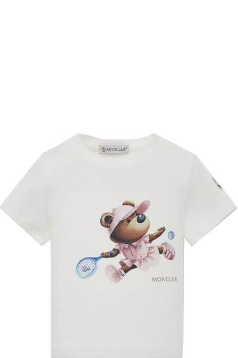 Moncler T-Shirts & Polo Shirts for Baby Girls Moncler T-shirt With Tennis Motif