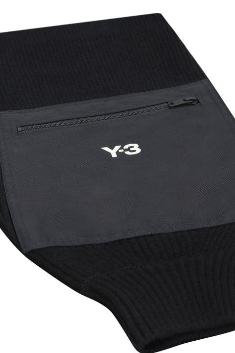 Y-3 أوشحة لـ القسم الرجالي Y-3 Knitted Wool Scarf