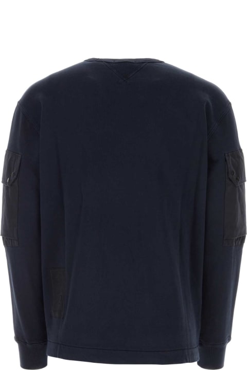Ten C Fleeces & Tracksuits for Men Ten C Navy Blue Cotton Sweatshirt