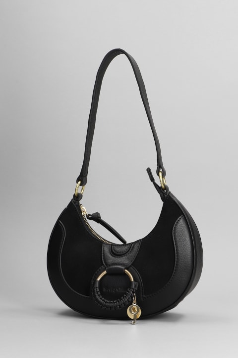 See by Chloé Women See by Chloé Hana Shoulder Bag In Black Suede And Leather