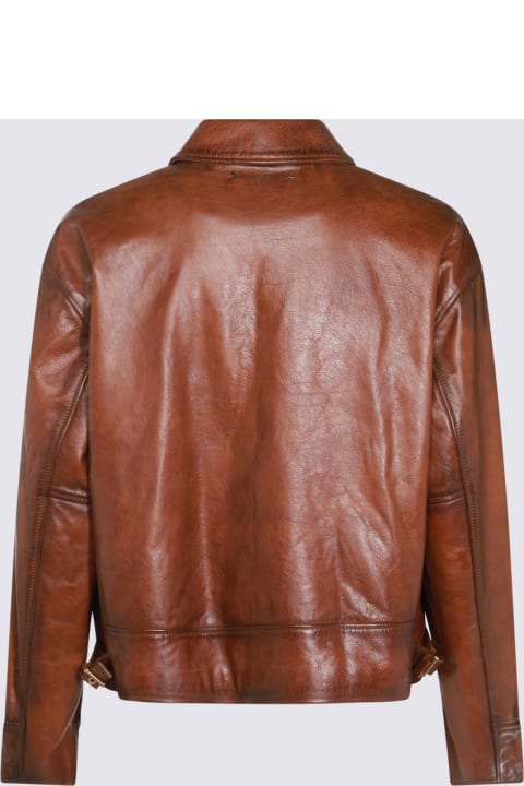 Golden Goose Coats & Jackets for Men Golden Goose Dark Brown Leather Jackets