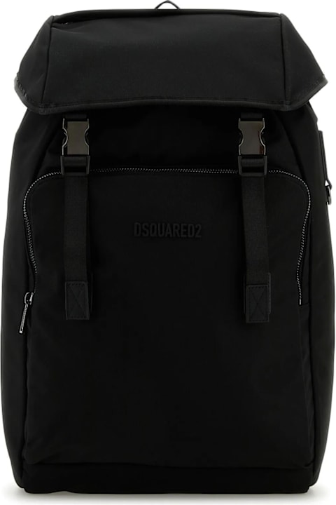 Dsquared2 Bags for Men Dsquared2 Black Nylon Urban Backpack