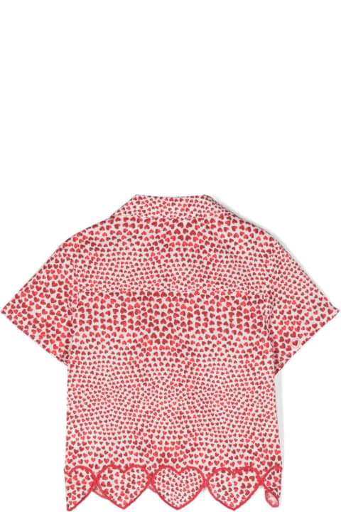 Topwear for Girls Stella McCartney Kids Hearts High Summer All-over Shirt In Cotton