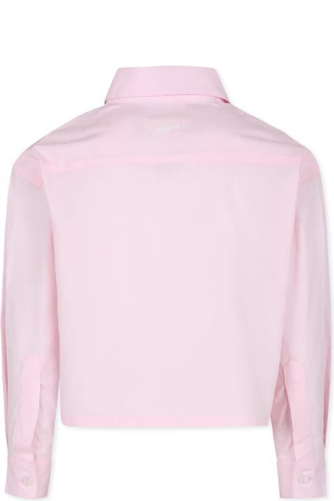 MSGM Shirts for Girls MSGM Pink Shirt For Girl With Logo