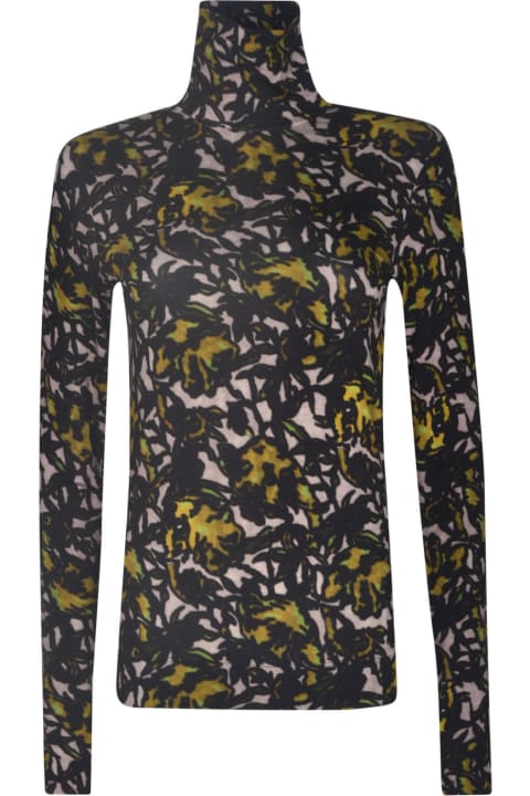 Fashion for Women Dries Van Noten All-over Printed Turtleneck Top