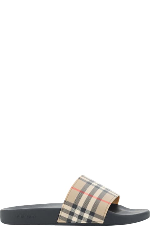 Homeware Burberry Sandals With Iconic Archive Check Pattern