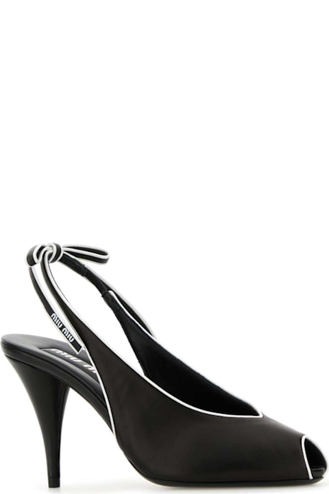 Shoes for Women Miu Miu Black Nappa Leather Sandals