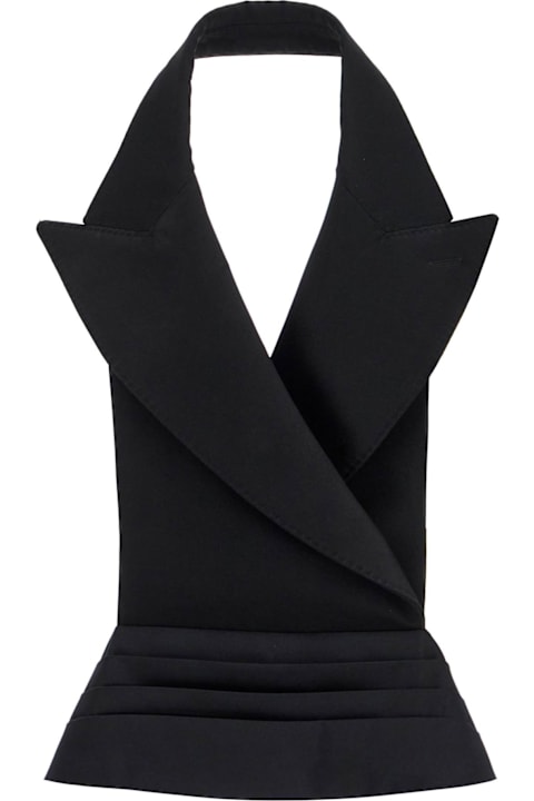 Homeware Dolce & Gabbana Open-back Wool And Silk Blend Vest