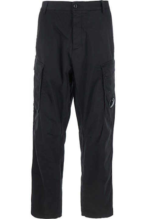 سراويل لـ القسم الرجالي C.P. Company Black Cotton Pants