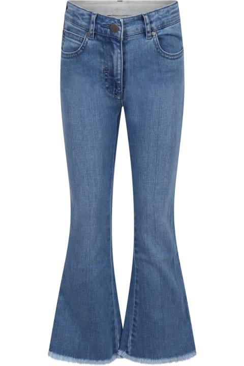 Fashion for Kids Stella McCartney Denim Flare Jeans For Girl With Fringes