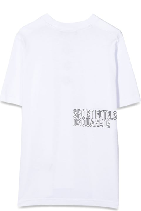 Dsquared2 for Kids Dsquared2 T-shirt Logo On The Back And Front Leaves