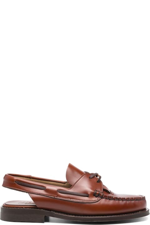 Hereu for Kids Hereu Saler Leather Slingback Loafers