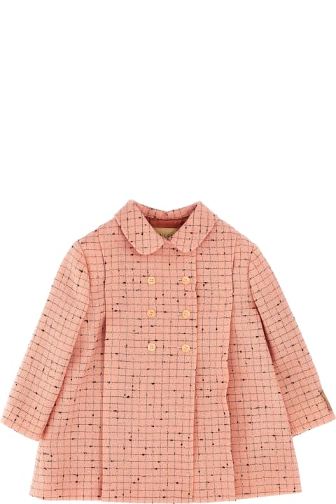 Gucci Coats & Jackets for Baby Girls Gucci Damier Wool Coat
