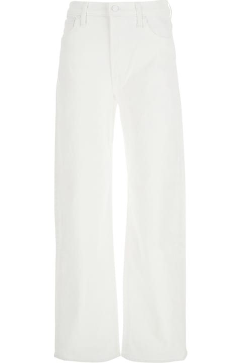 Homeware Mother 
the Dodger Sneak
 White Five Pocket Jeans In Cotton Woman