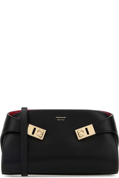 Ferragamo Bags for Women Ferragamo Black Leather Crossbody Bag
