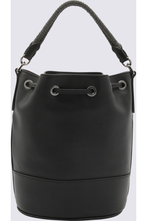 Fashion for Women Brunello Cucinelli Black Leather Satchel Bag