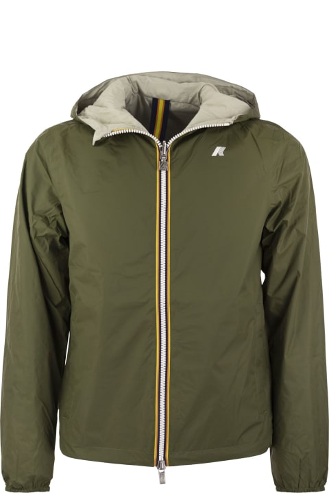 آخر صيحات الموضة من القسم الرجالي K-Way Jake Plus - Reversible Hooded Jacket