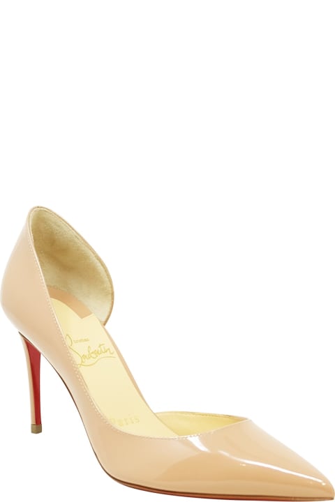 High-Heeled Shoes for Women Christian Louboutin Christian Louboutin Nude Patent Leather Iriza 85 Pumps