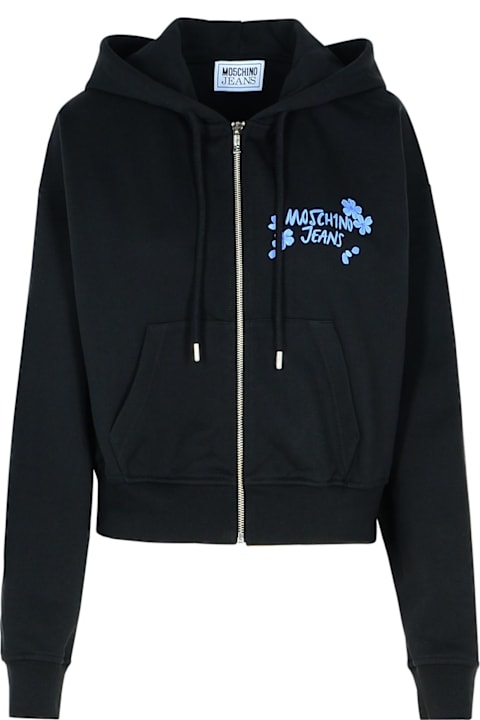 Homeware M05CH1N0 Jeans Black Cotton Sweatshirt