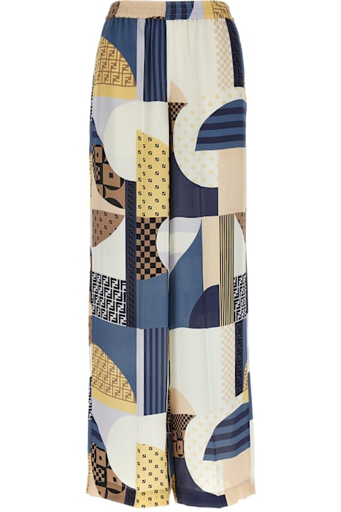 Fendi for Women Fendi Patchwork Silk Pants