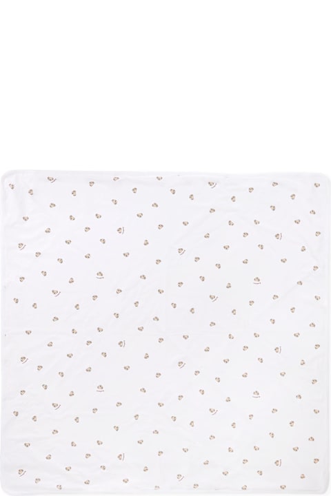 Burberry Accessories 
Gifts for Baby Girls Burberry White Blanket For Babykids With Teddy Bear