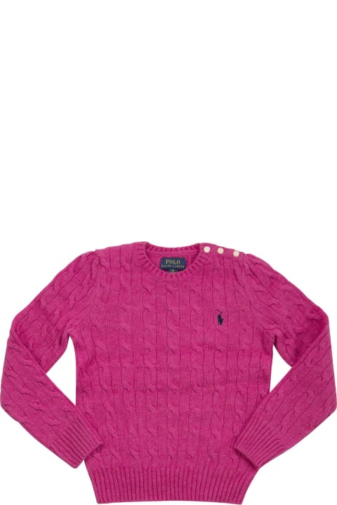Sweaters & Sweatshirts for Girls Polo Ralph Lauren Wool And Cashmere Cable-knit Sweater