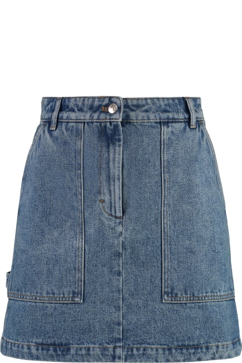 Skirts for Women Maison Kitsuné Denim Mini Skirt