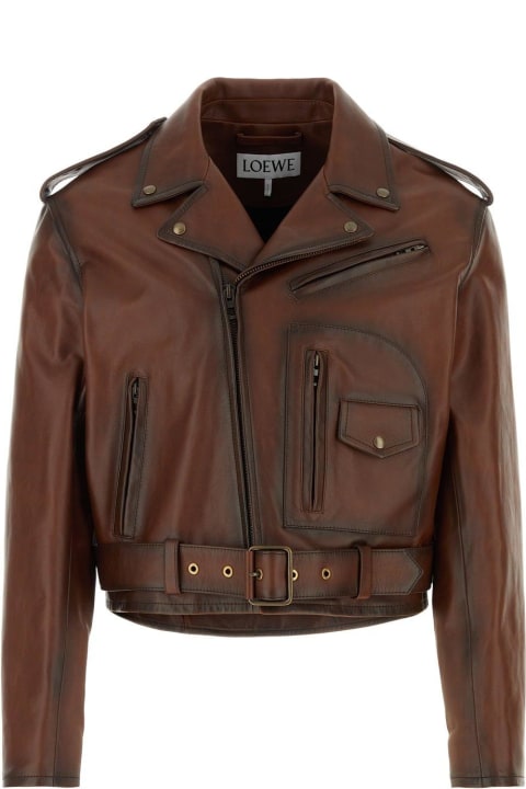 Coats & Jackets for Men Loewe Asymmetric Belted Zip-up Jacket