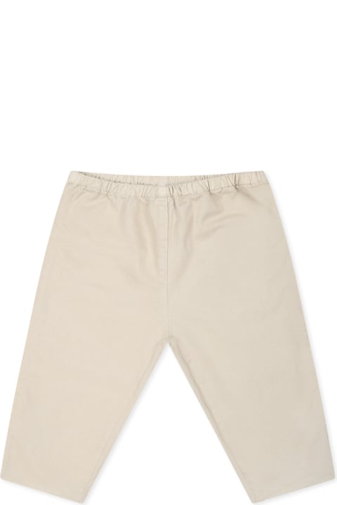 Bonpoint Clothing for Baby Girls Bonpoint Beige Trousers For Babykids